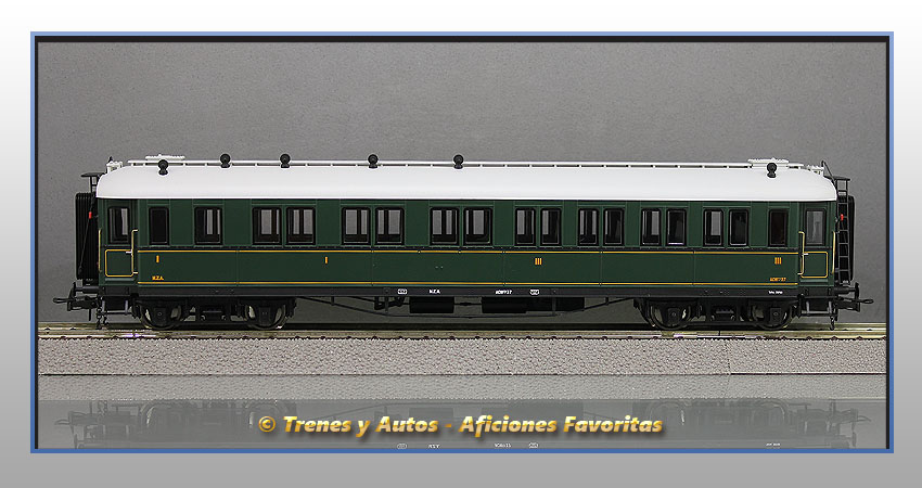 Coche pasajeros verderón Serie 301/344 ACW-37 1ª y 3ª Clase - MZA